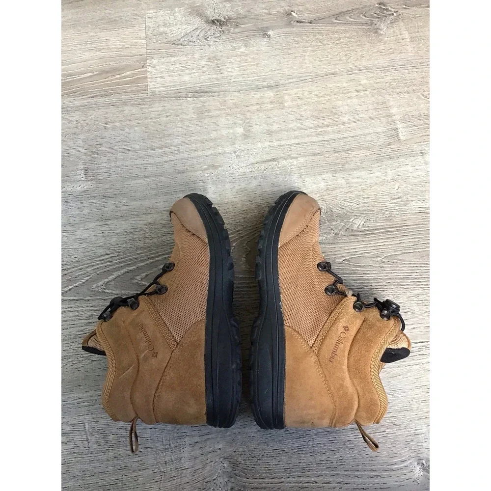 Columbia Kids Size 6 Youth Fairbanks Tan Mid Boots Shoes Waterproof BY7333-286